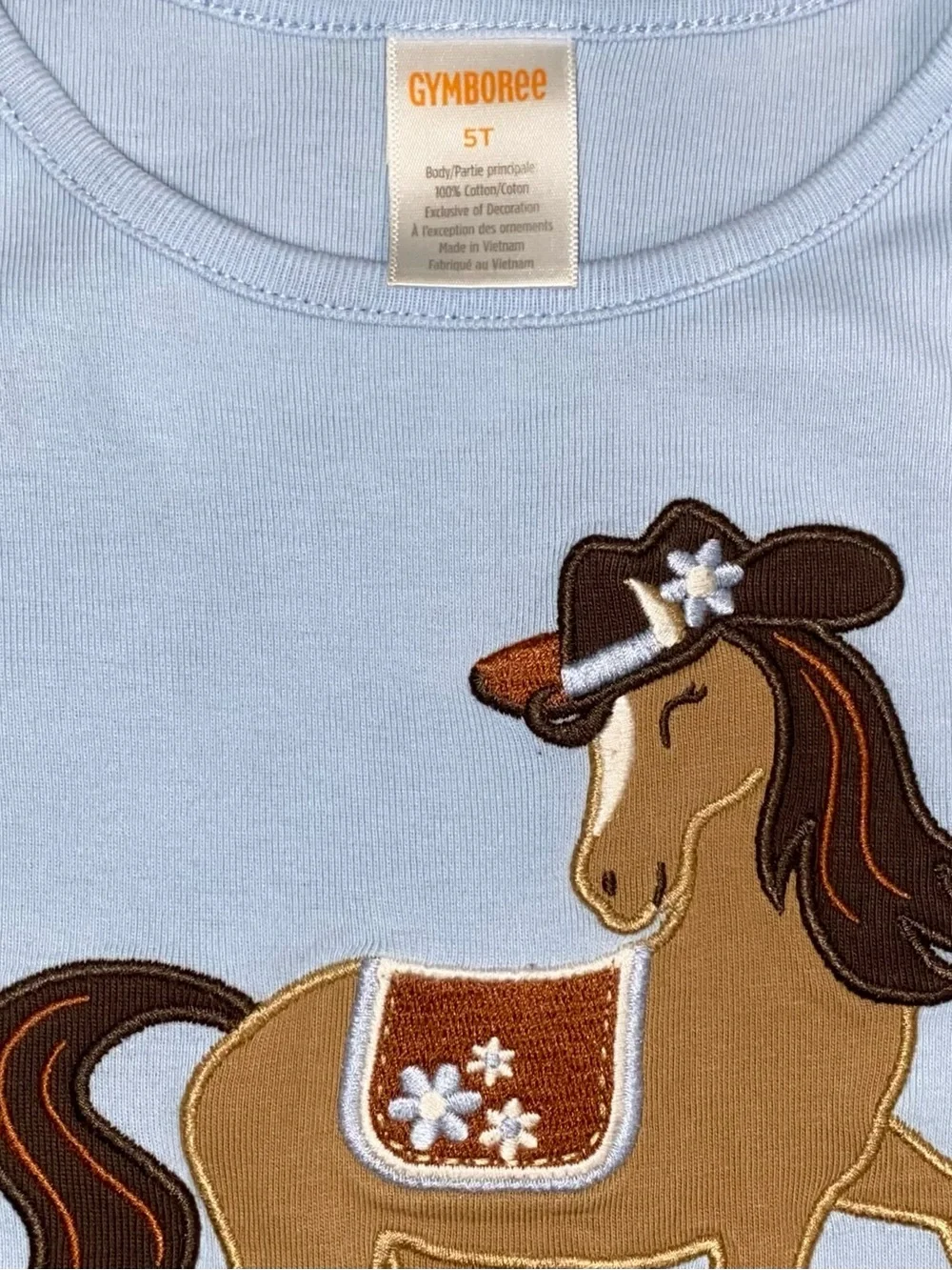 Gymboree Girls’ Light Blue and Brown Cowgirl Western 4-Piece Set Size 5T/6